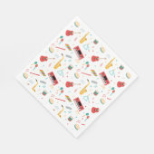 Musical Instruments Music Theme Pattern スタンダードランチョンナプキン (角)