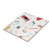 Musical Instruments Music Theme Pattern タイル (側面)