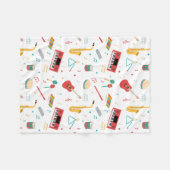 Musical Instruments Music Theme Pattern フリースブランケット (正面(横))