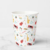 Musical Instruments Music Theme Pattern 紙コップ (左)