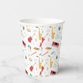 Musical Instruments Music Theme Pattern 紙コップ (右)