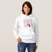 Musical Instruments On Pink Hoodie パーカ (正面フル)
