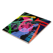 Musical Instruments Pop Art Design タイル (側面)