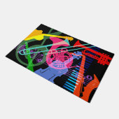 Musical Instruments Pop Art Design ドアマット (アングル)
