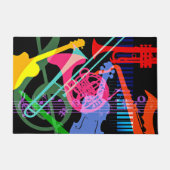 Musical Instruments Pop Art Design ドアマット (正面)