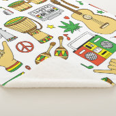 Musical instruments seamless pattern. Reggae backg シェルパブランケット (3/4)