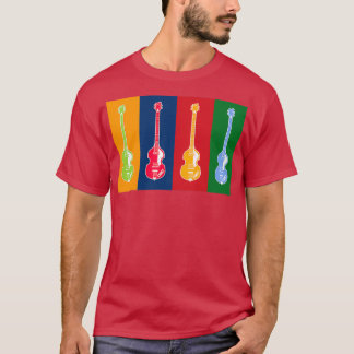 MUSICAL INSTRUMENTS SILHOUETTES HOFNER BASS Tシャツ