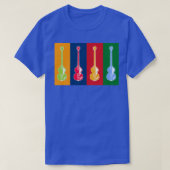 MUSICAL INSTRUMENTS SILHOUETTES HOFNER BASS Tシャツ (デザイン正面)
