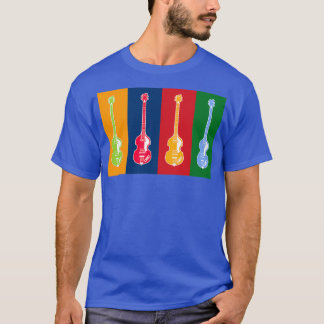 MUSICAL INSTRUMENTS SILHOUETTES HOFNER BASS Tシャツ