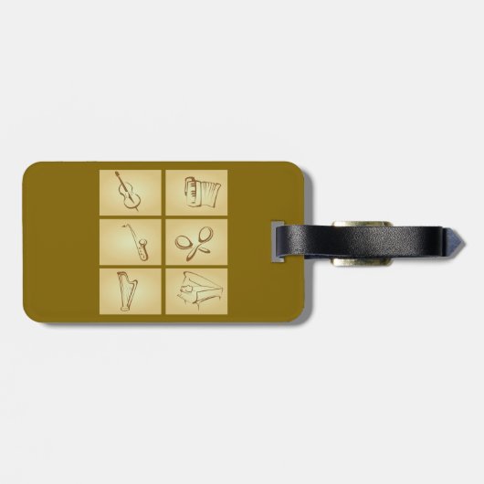 Musical Instruments Sketch ラゲッジタグ (裏面横)