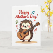 Musical Mothers Day Critter Card カード (黄色い花)