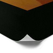 musical note, treble clef on wood, personalized ポスター (角)