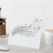 Musical note wave, black line clipart 台座サイン (インサイチュ)