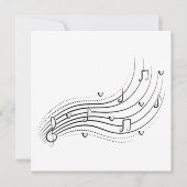 Musical note wave, black line clipart 招待状 (正面)