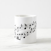 Musical Notesデザイン コーヒーマグカップ (中央)