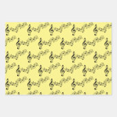 Musical Notesデザイン ラッピングペーパーシート (正面2)