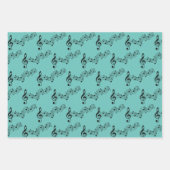 Musical Notesデザイン ラッピングペーパーシート (正面)