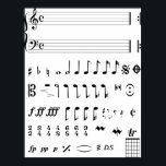 Musical Notes ポスター<br><div class="desc">All the musical symbols that you could want, all poster on your wall</div>