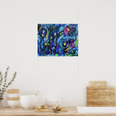 Musical Notes Abstract Art Painting Poster ポスター (キッチン)