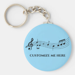 Musical Notes Band or Choir Teacher Custom Music キーホルダー