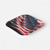 Musical Notes Floating On an American Flag ペーパープレート (傾斜あり)