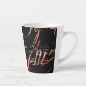 Musical Notes In Rose Gold Small Ceramic Latte Mug カフェラテマグ (右)