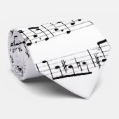 Musical Notes on White ネクタイ (ロール)