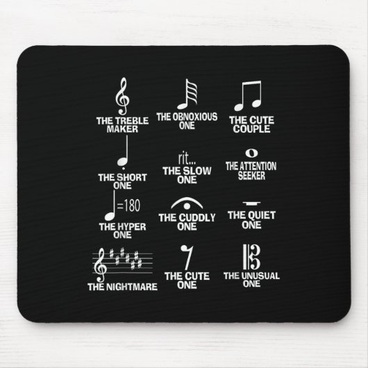 Musical Notes Symbol Definition Humor Funny Christ マウスパッド (正面)