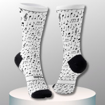 Musical notes, your text in black and white