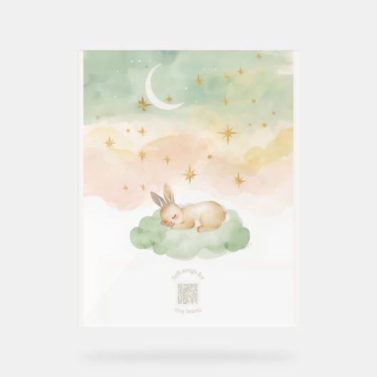  Musical QR Code Nursery Decor Acrylic Sign アクリルサイン (正面)