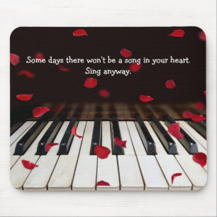 Musical Quote on Piano Keys マウスパッド
