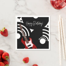 Musical Rock Star Electric Guitar Birthday