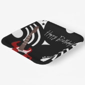 Musical Rock Star Electric Guitar Birthday ペーパープレート (傾斜あり)