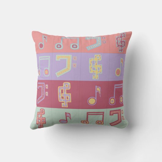 musical symbol pattern クッション (裏面)