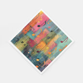 Musical Theme Abstract Art スタンダードランチョンナプキン (角)