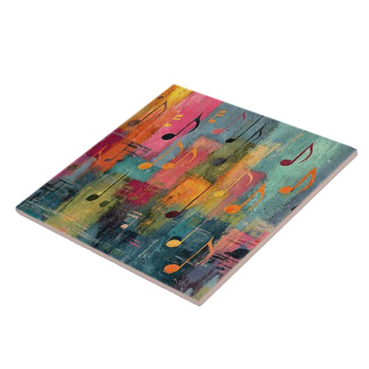 Musical Theme Abstract Art タイル (側面)