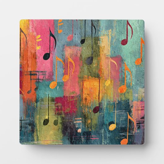 Musical Theme Abstract Art フォトプラーク (正面)