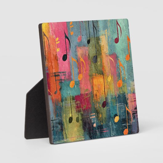 Musical Theme Abstract Art フォトプラーク (正面)