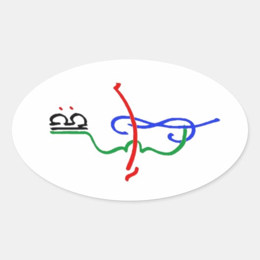 Musicaleロゴシール 楕円形シール (正面)