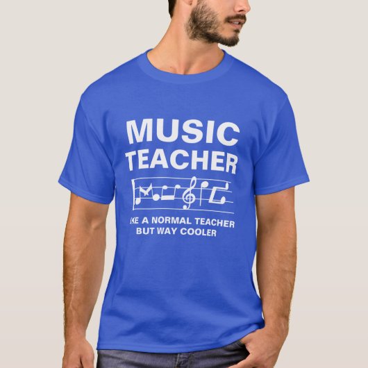 Musiceacher Like A Normaleacher But Way Cooler Awe Tシャツ (正面)