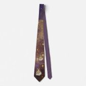 Musicialの天使の紫色の星明かりの空のトリオ ネクタイ (正面)