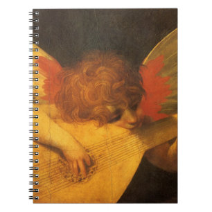 Musician Angel Playing Lute by Rosso Fiorentino ノートブック
