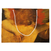 Musician Angel Playing Lute by Rosso Fiorentino ラージペーパーバッグ (裏面)