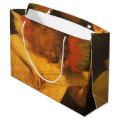 Musician Angel Playing Lute by Rosso Fiorentino ラージペーパーバッグ (裏面アングル)