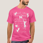 Musician Cute Cat Playing On Musical Notes Music L Tシャツ (正面)