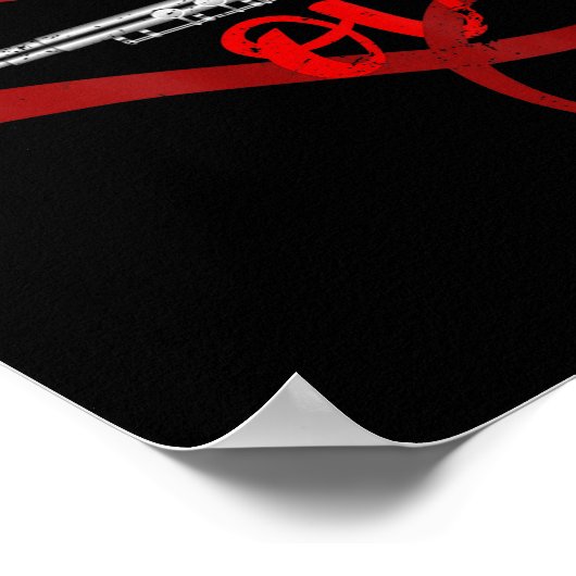 Musician Flutist Valentines Day Gift Orchestra Flu ポスター (角)