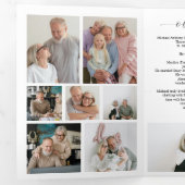 Musician Funeral Tri-Fold Program Template Piano 三つ折りプログラム (内部最初)