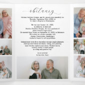 Musician Funeral Tri-Fold Program Template Piano 三つ折りプログラム (内部中)