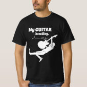 Musician Gift "My Guitar Is Calling" Tシャツ (正面)