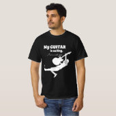 Musician Gift "My Guitar Is Calling" Tシャツ (正面フル)